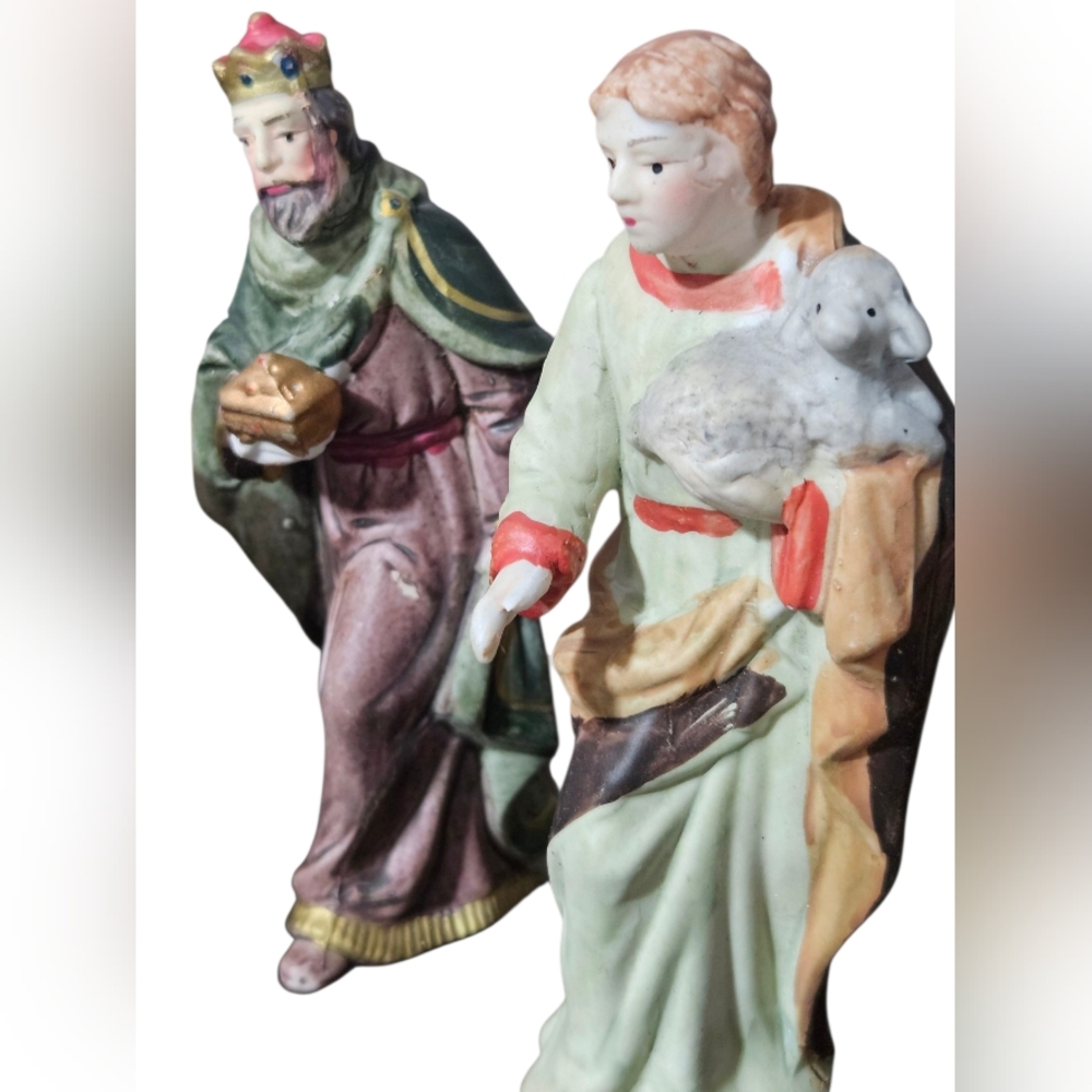 Vintage Christmas Nativity Set 13‎ Piece Manger Birth Of Jesus Collectors Creche - Picture 6 of 16